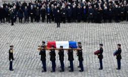 Cérémonie aux Invalides en hommage à Jean Daniel, le 28 février 2020