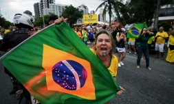 Un supporter de Jair Bolsonaro à Rio de Janeiro le 29 septembre 2018