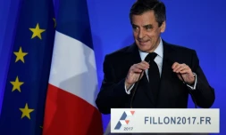 Le candidat LR à la présidentielle François Fillon, le 6 février 2017, lors de sa conférence de presse à Paris