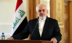 Affaires étrangères Mohammad Javad Zarif lors d'une conférence de presse le 6 janvier 2016 à Téhéran