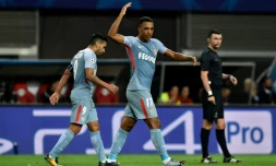 Monaco accroché à Leipzig dans le groupe G, avec le but d'égalisation signé Youri Tielemans, le 13 septembre 2017 