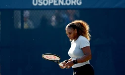 Serena Williams à l'entraînement pour l'US Open à New York, le 27 août 2022 