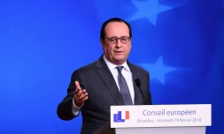 François Hollande à Bruxelles, le 19 février 2016