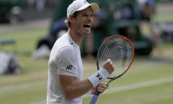 Le Britannique Andy Murray après sa victoire sur Benoît Paire, le 10 juillet 2017 à Wimbledon