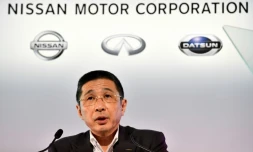 Hiroto Saikawa, patron constructeur d'automobiles japonais Nissan, présente à la presse ses résultats financiers au siège du groupe, à Yokohama, en banlieue de Tokyo, le 25 juillet 2019