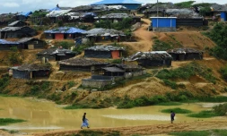 Vue sur le camp de réfugiés de Kutupalong pour les rohingyas, au Bangladesh, le 7 octobre 2017