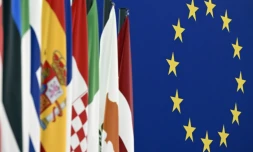 Drapeau de l'Union européenne et de pays membres, le 14 décembre 2022