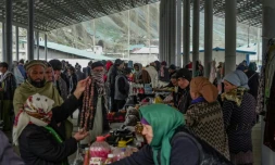 Le marché de Kalai Khumb, au Tadjikistan, le 30 mars 2024
