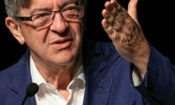 Le leader de la France insoumise Jean-Luc Mélenchon le 23 août 2024 à Châteauneuf-sur-Isère, dans le sud-est de la France