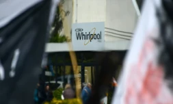 L'entrée de l'usine Whirlpool à Amiens dans la Somme, le 25 avril 2017