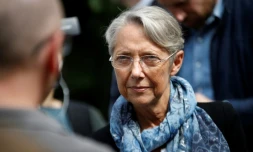 La Première ministre Elisabeth Borne à Bernières-le-Patry, le 21m ai 2022 dans le Calvados