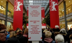File d'attente devant la file d'attente de la Berlinale le 6 février 2017 à Berlin
