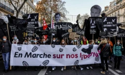 Manifestation contre la loi Sécurité Globale à Paris, le 28 novembre 2020