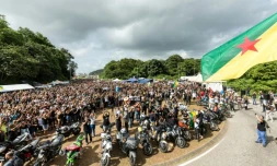 Manifestation à Kourou, le 4 avril 2017