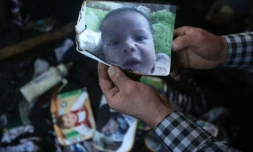 Une photo du bébé palestinien, publiée le 31 juillet 2015, décédé lors de l'incendie de la maison de sa famille dans lequel son père et sa mère sont également décédés à la suite de leurs blessures 