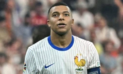 L'attaquant vedette de l'équipe de France Kylian Mbappé, lors de la demi-finale de l'Euro perdue contre l'Espagne, le 9 juillet à Munich