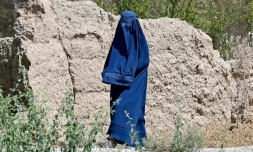 Une femme afghane porte une burqa dans la province du Helmand, en Afghanistan le 27 août 2024