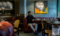 Asim Hussain dans son restaurant le New Punjab Club, le 16 janvier 2019 à Hong Kong