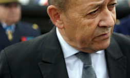 Jean-Yves Le Drian le 11 septembre 2015 à Lannester