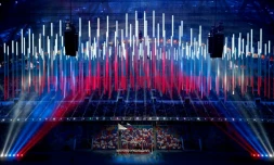 Les couleurs de la Russie lors de la cérémonie de clÎture des JO d'hiver de Sotchi, le 23 février 2014