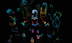 Le groupe iLuminate lors d'un concert à l'amphithéùtre de l'université Princesse Noura bent Abdelrahman, le 6 octobre 2016 à Ryad, en Arabie Saoudite