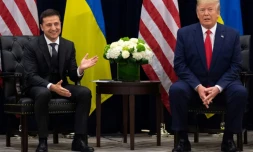 Le président américain Donald Trump et son homologue ukrainien Vladimir Zelensky, à New-York, le 25 septembre 2019