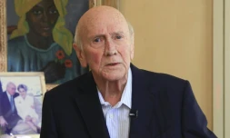 Photo de l'ancien président sud-africain Frederik de Klerk, tirée d'une vidéo non datée, transmise par sa fondation