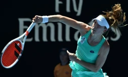 La Française Alizé Cornet lors de l'Open d'Australie, le 19 janvier 2018 à Melbourne