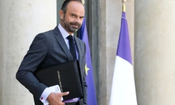 Le Premier ministre Edouard Philippe sur le perron de l'Elysée, le 19 septembre 2018 à Paris