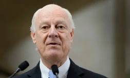 L'envoyé spécial de l'Onu pour la Syrie Staffan de Mistura le 3 mars 2016 à GenÚve