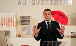 Emmanuel Macron inaugure l'exposition "Made in France" à l'Elysee, le 17 janvier 2020