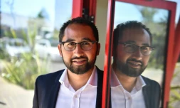 Le co-rapporteur, Guillaume Chiche (LREM), le 16 juin 2017 à Niort (sud-ouest)