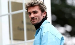 Antoine Griezmann à son arrivée à Clairefontaine, le 18 mars 2024 avant l'annonce de son forfait
