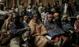 Des participants à un débat sur la réforme agraire, le 27 juillet 2018 à Vereeniging, en Afrique du Sud