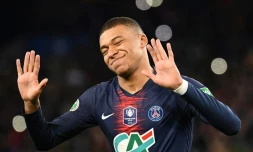 L'attaquant du Paris-SG, Kylian Mbappé, buteur lors de la demi-finale de la Coupe de France face à Nantes, au Parc des Princes, le 3 avril 2019
