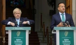 Les Premiers ministres irlandais Leo Varadkar et britannique Boris Johnson se rencontrent à Dublin le 9 septembre 2019