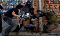 Affrontements entre manifestants et forces de l'ordre, le 16 novembre 2019 à Santiago du Chili