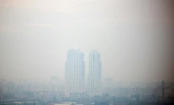 Vue de Skopje, l'une des villes les polluées d'Europe, en décembre 2018