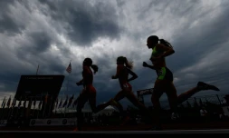 Concurrentes aux Championnats des Etats-Unis d'athlétisme à Eugene dans l'Oregon, le 28 juin 2015