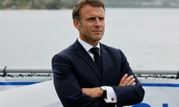 le président Emmanuel Macron à Port Vila (Vanuatu) le 27 juillet 2023