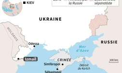 Localisation d'Izmaïl en Ukraine, où un tanker russe a été arraisonné par l'Ukraine