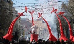 Un défilé sur l'avenue Canebière à Marseille, le 29 janvier 2017