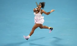 L'Américaine Serena Williams face à la SlovÚne Tamara Zidansek lors de l'Open d'Australie, à Melbourne, le 22 janvier 2020