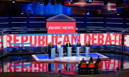 Le troisiÚme débat républicain pour la présidentielle américaine, à Miami, le 8 novembre 2023