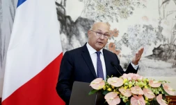 Le ministre des Finances français Michel Sapin à Pékin, le 18 septembre 2015