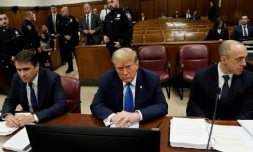 L'ancien président des Etats-Unis Donald Trump comparaßt à son procés pénal, à New York le 18 avril 2024