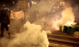 Lors d'un rassemblement dans le quartier de Barbès-Rochechouard à Paris le 15 février 2017
