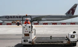 Photo d'archives du tarmac de l'aéroport international de Doha au Qatar, le 1er avril 2020