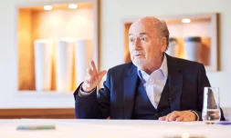 L'ancien président de la Fifa Sepp Blatter lors d'un interview, le 21 avril à Zürich