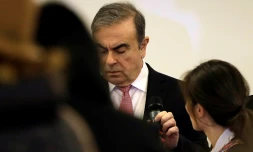 Carlos Ghosn, ancien PDG de Renault-Nissan, lors d'une conférence de presse à Beyrouth, le 8 janvier 2020